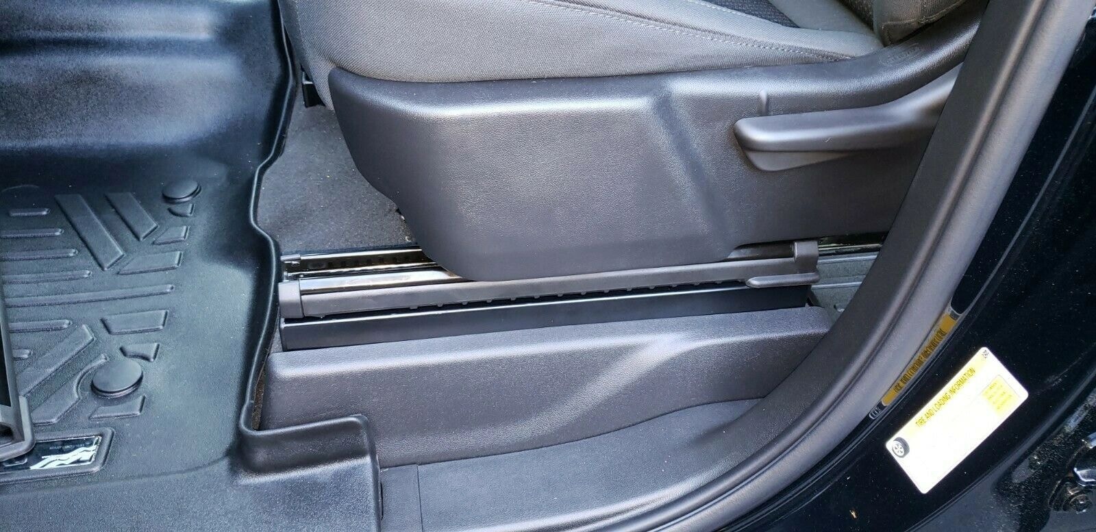 Truck interior seat cushion detail