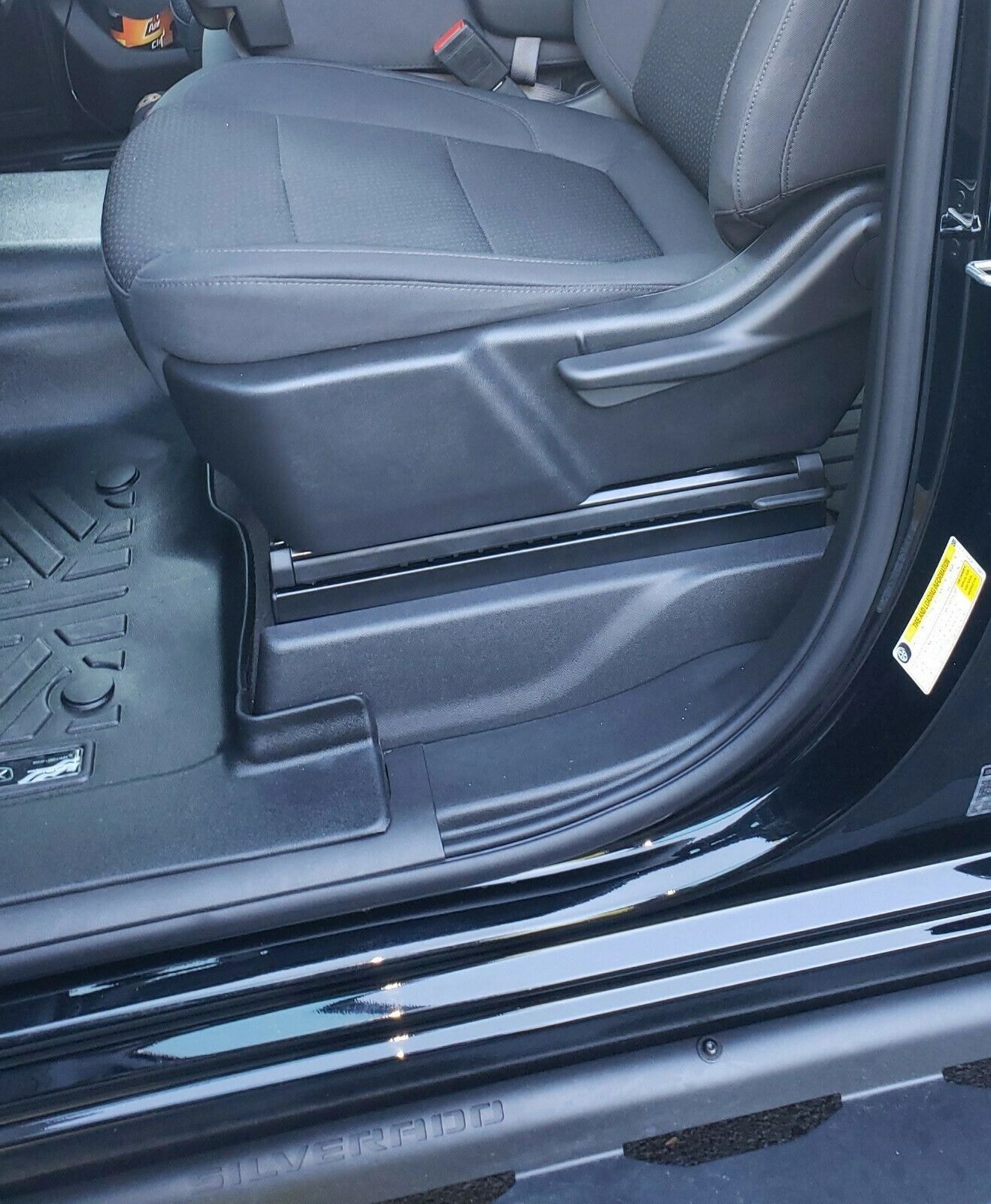 Truck door panel and seat area